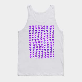 Brush strokes hearts - purple Tank Top